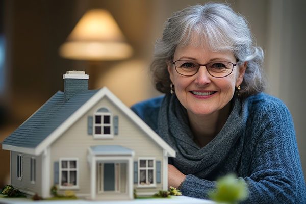 House Model Over Reverse Mortgage Blocks,